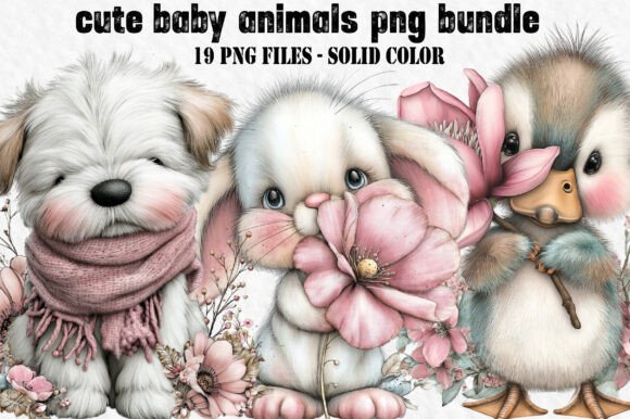 Download Cute Baby Animals Png Bundle - Baby animals Collection