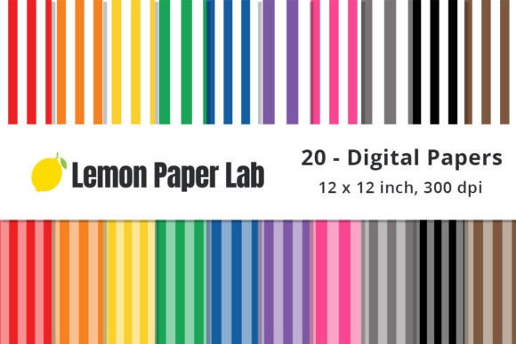 Download Striped Digital Paper - Rainbow Colors - Rainbow colors Collection