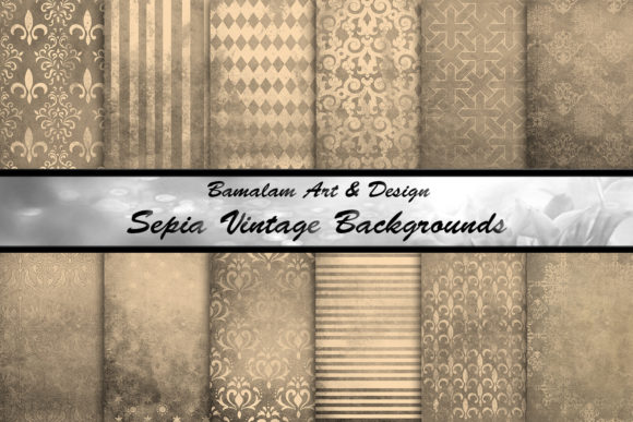 Download Sepia Vintage Patterned Backgrounds - Vintage Collection