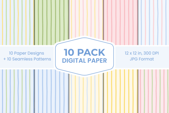 Download Pastel Easter Stripes Digital Paper Pack - Premium Resources