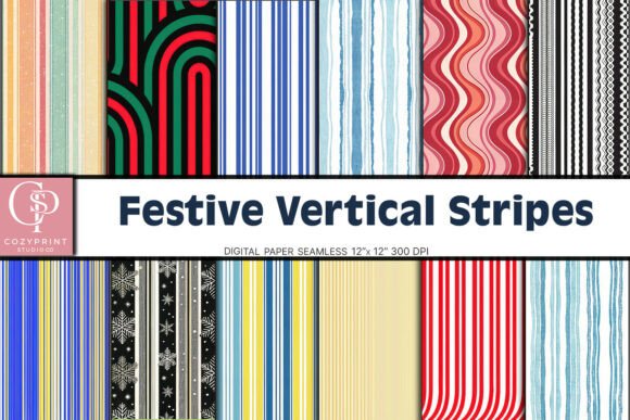 Download Festive Vertical Stripes Digital Paper - Vertical stripes digital paper Collection
