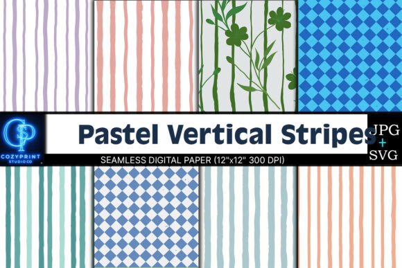 Download Pastel Vertical Stripes Digital Paper - Vertical stripes digital paper Collection