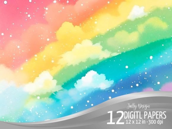 Download Pastel Rainbow Colors with Soft Clouds - Rainbow colors Collection
