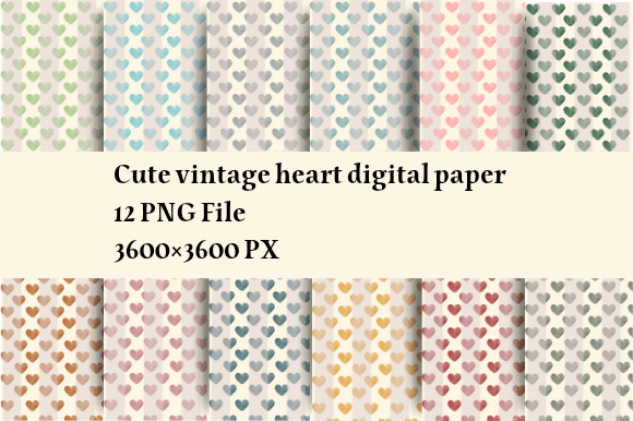 Download Cute Vintage Digital Paper - Vintage Collection