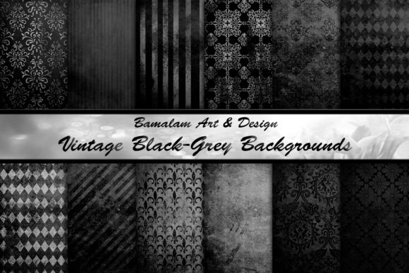 Download Vintage Black Grey Patterns - Vintage Collection
